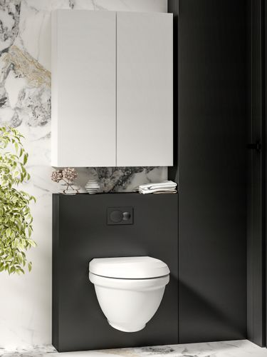 Szafka wisząca EVA 80 nad geberit  biała (W2) na Arena.pl