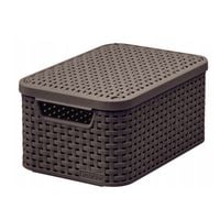 Koszyk z pokrywą brąz CURVER STYLE M 18L