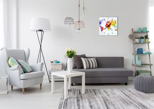 Zegar Ścienny - Mapa Kontynent - 40X40 Cm - C3Ac40X40-2799 na Arena.pl