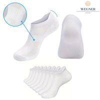 Męskie Białe Skarpetki Stópki - Zestaw 8 Par, Rozmiar 39-42, 83% Bawełna