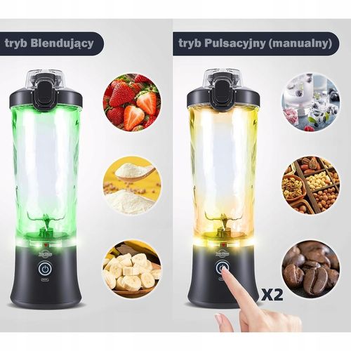 BLENDER PRZENOŚNY 250W 600ML Bezprzewodowy Kielichowy do Smoothie na Arena.pl
