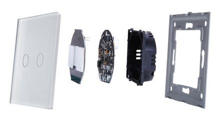 DOTYKOWY WŁĄCZNIK ŚWIATŁA 2K PODWÓJNY WYŁĄCZNIK SZKLANY na Arena.pl
