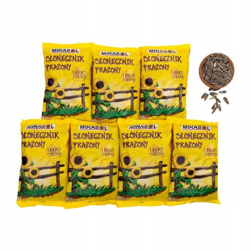 SŁONECZNIK MIRASOL LEKKO SOLONY 190G TURECKI DUŻE PRAŻONE ZIARNO na Arena.pl
