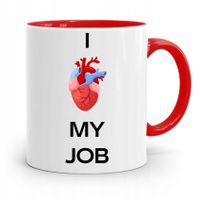 Kubek Czerwony Dla Doktora I Love My Job Z Nadrukiem Ze Zdjęciem