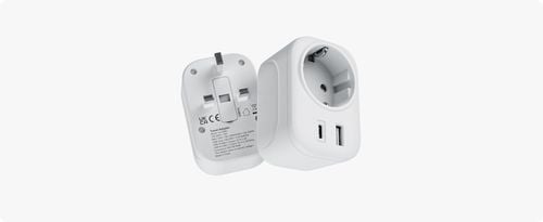 Uniwersalna Przejściówka ADAPTER Gniazda UK EU Ładowarka USB i USB-C na Arena.pl