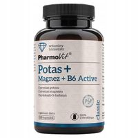 Potas + Magnez + B6 Active Pharmovit, suplement diety, 120 kapsułek
