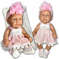 LALKA BOBAS JAK ŻYWA NIEMOWLAK GUMOWA MIĘKKA UBRANKO KOCYK BARANEK OPASKA