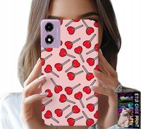 ETUI DO MOTOROLA MOTO E14 - KOBIECE, MODNE WZORY LIZAKI W SERCA CASE