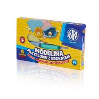 MODELINA PASTELOWA Z BROKATEM 6 KOL ASTRA