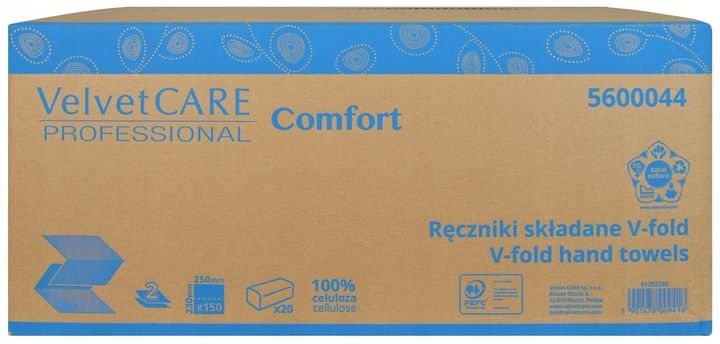 VELVET ręczniki papierowe składane ZZ celuloza 2W zdjęcie 3