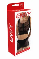 envy fishnet armor 2 piece set black os - siateczkowy komplet sportowy