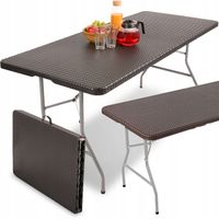 STÓŁ CATERINGOWY OGRODOWY SKŁADANY BANKIETOWY NA TARAS BALKON 70x180 cm