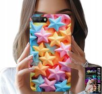 ETUI DO HUAWEI Y6 2018 - KOLOROWE GWIAZDKI GWIAZDA FUTERAŁ +FOLIA