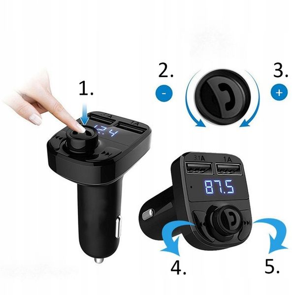 TRANSMITER BLUETOOTH FM MP3 ŁADOWARKA ODTWARZACZ TRANSMITER BT AUDIO zdjęcie 9