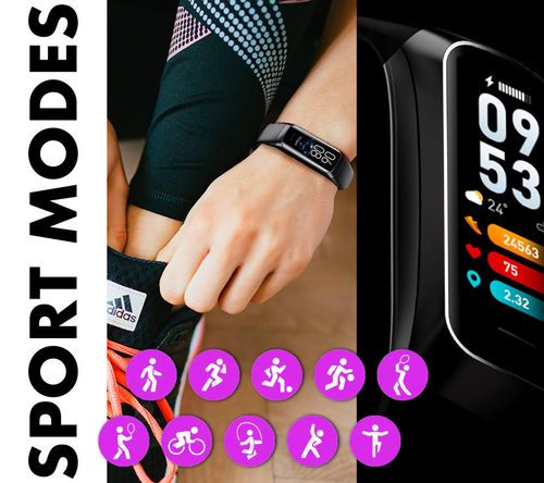 SMARTBAND DAMSKI Rubicon RNCF05 - TERMOMETR, PULSOKSYMETR (sr044a) na Arena.pl