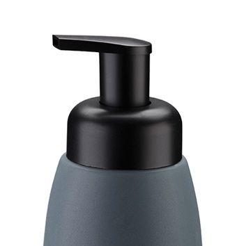 Dozownik do mydła z pompką z funkcją piany ceramiczny niebieski mat gładki na Arena.pl