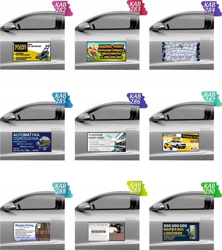 Magnes na samochód reklama magnetyczna 60x30 cm PSYCHOLOG BIEGŁY SĄDOWY na Arena.pl