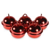 Zawieszki metalowe DZWONECZKI 20mm 5szt. czerwone