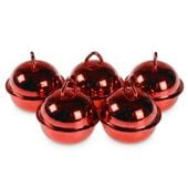 Zawieszki metalowe DZWONECZKI 20mm 5szt. czerwone