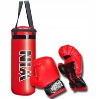 ZESTAW BOKSERSKI JUNIOR WOREK + RĘKAWICE dla DZIECI BOKS ENERO TOYS
