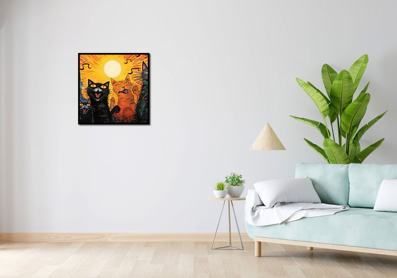 Plakat 60x60cm Kocie Koncertowanie zdjęcie 4