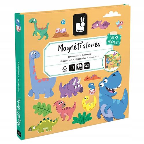 Układanka Magnetyczna Dinozaury Magneti'stories dla dzieci, 3 lata+, Janod na Arena.pl