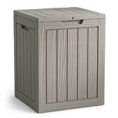 Skrzynia ogrodowa kufer balkonowa schowek na taras balkon 113 litrów Szara
