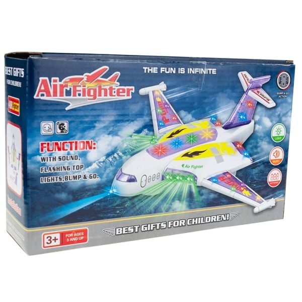 SAMOLOT jeżdzący INTERAKTYWNY ŚWIECĄCY LED GRAJĄCY DLA DZIECI Z DŹWIĘKIEM zdjęcie 10