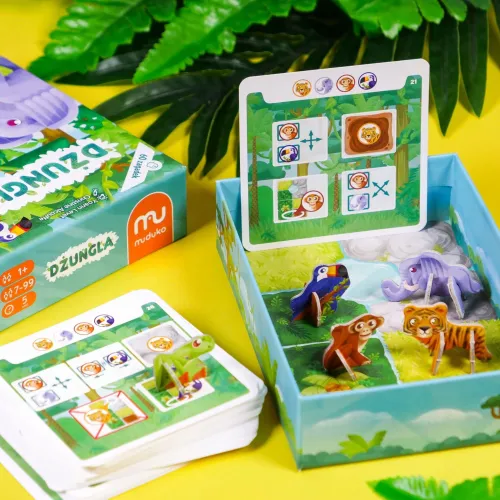Logiczna gra dla dzieci - 60 zagadek o różnych poziomach trudności Dżungla na Arena.pl