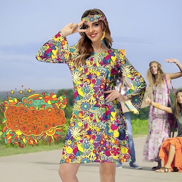 przebranie sukienka hipis zdjęcie 3