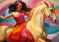 Plakat 70x50cm Taniec na Wietrznym Koniu