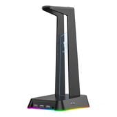Stojak ONIKUMA ST-2 na Słuchawki z 3x USB Czarny