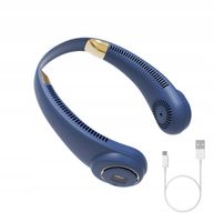 PRZENOŚNY WIATRAK SPORTOWY WENTYLATOR NA SZYJĘ USB 2000 mAh 10 GODZIN PRACY