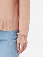 Calvin Klein Jeans sweter damski pomarańczowy klasyczny do pasa rozmiar S