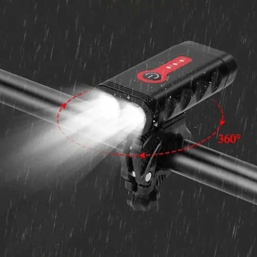 LAMPKA ROWEROWA LED PRZÓD 1600 LUMENÓW MOCNA + TYŁ na Arena.pl