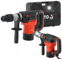 YATO MŁOT UDAROWO OBROTOWY SDS MAX 1600W 15J DO KUCIA I WIERCENIA WALIZKA