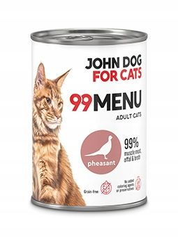 John Dog for Cats Karma mokra 99 MENU dla kota bażant 6x400 g na Arena.pl