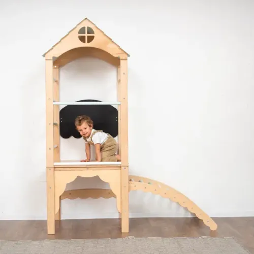 domowy plac zabaw Tower - drewno-pastel na Arena.pl