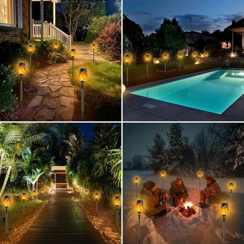 LAMPA SOLARNA POCHODNIA LAMPKI SOLARNE DO OGRODU OGRODOWE LED 4 SZTUKI na Arena.pl