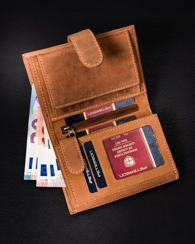PETERSON modny portfel męski skórzany nubuk RFID na prezent na Arena.pl