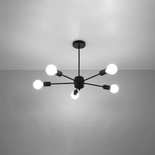 Żyrandol LANGO 5 czarny na Arena.pl