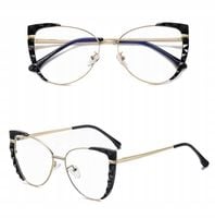 ZŁOTE Damskie Okulary ZERÓWKI do KOMPUTERA BLUE LIGHT UV OPRAWKI Teleskopy