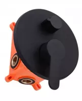 BATERIA PODTYNKOWA PRYSZNICOWA CZARNA OKRĄGŁA