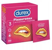 DUREX Pleasuremax Prezerwatywy Stymulujące Prążki Wypustki 3szt