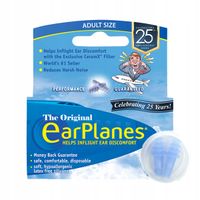EarPlanes zatyczki do latania bez bólu ucha bez bólu zatok 1 para na 2 loty