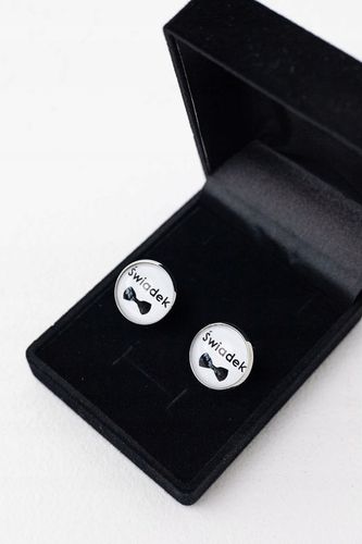 Spinki dla Świadka do mankietów w etui ślub prezent świadek na Arena.pl