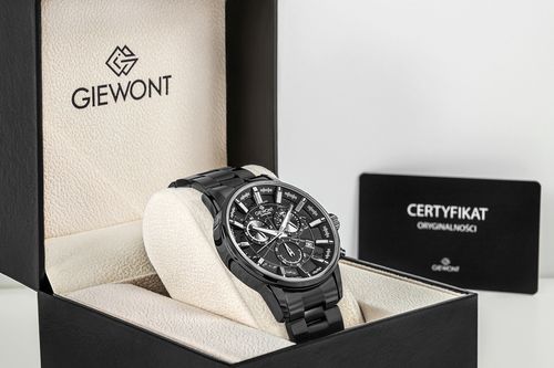zegarek męski giewont chronograph sapphire czarny gw4580-b1 na Arena.pl