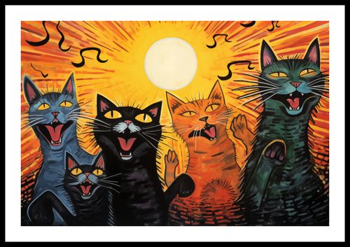 Plakat 60x40cm Kocie Koncertowanie na Arena.pl