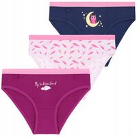 Figi Majtki Dziewczęce Bawełniane Śliczne Na Prezent 3-PAK MORAJ 110-116