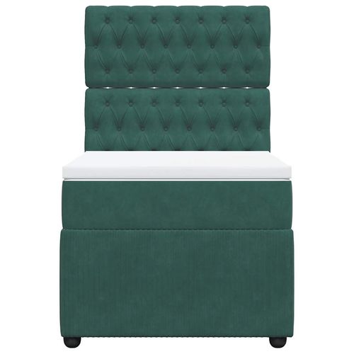 Łóżko kontynentalne z materacem, zielone, aksamit, 90x190 cm na Arena.pl